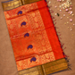 Chettinad Cottton Saree With Burnt Orange