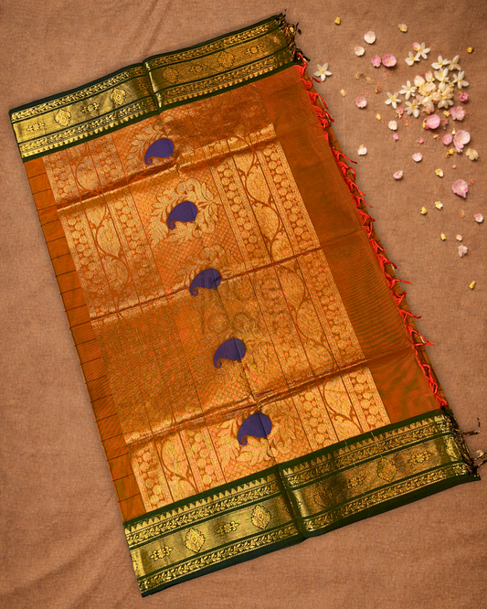 Chettinad Cotton Saree  |  Caramel Brown