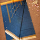 Chettinad  Cottton Saree WithNavy Blue