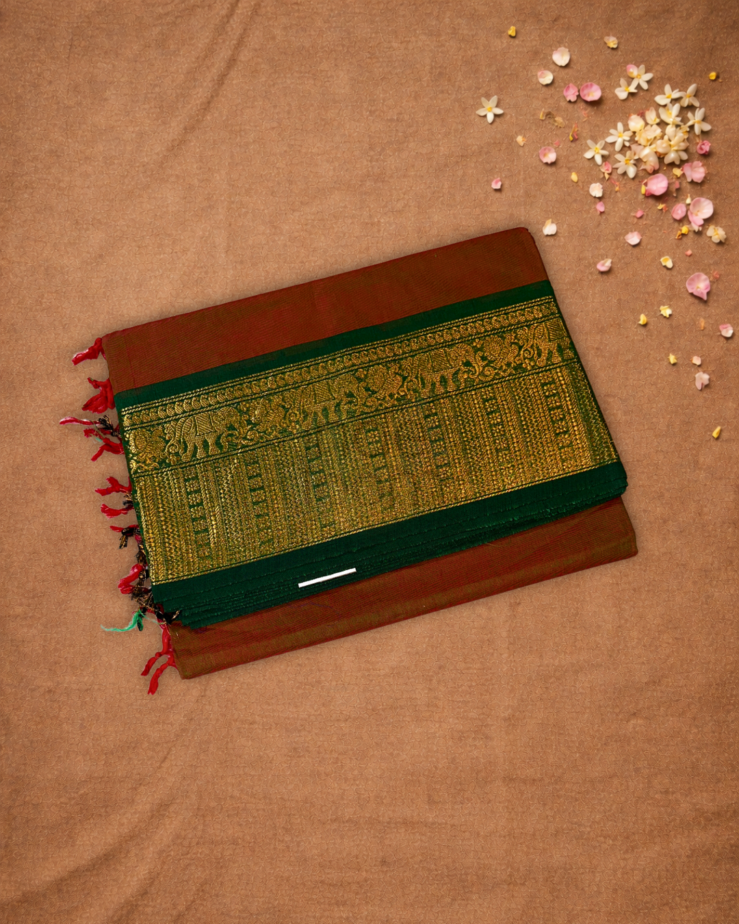 Chettinad Cottton Saree With Brown