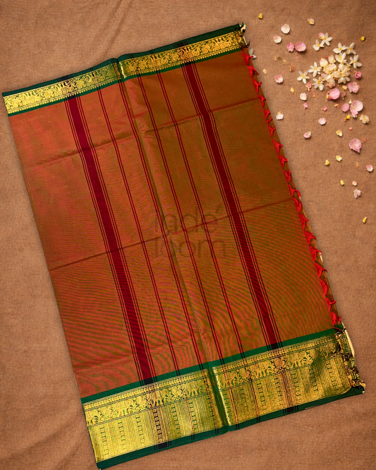 Chettinad Cotton Saree  |  Rust Brown