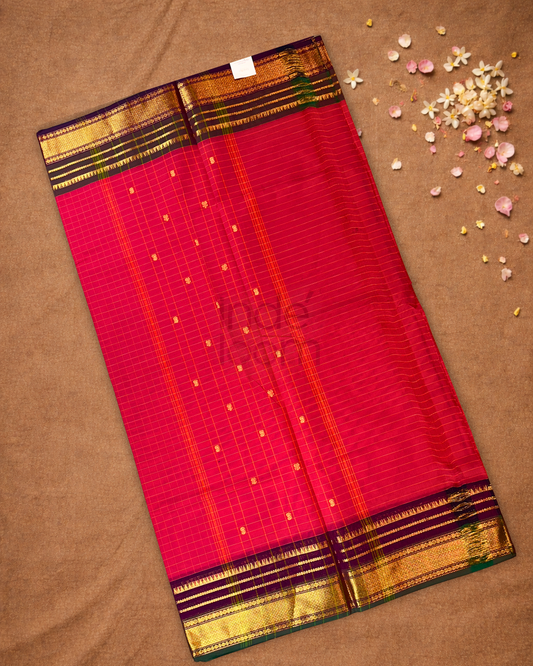 Chettinad Cotton Saree  |  Classic Red