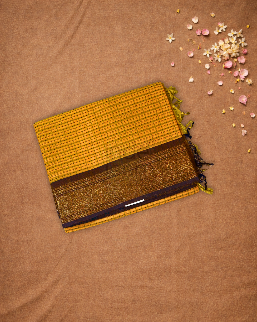 Chettinad Cottton Saree With Yellow