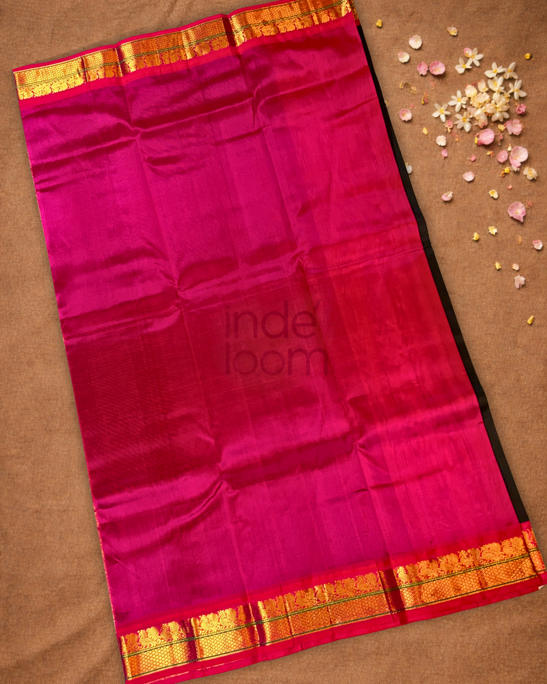 Pure Handloom Korvai Saree | True Black