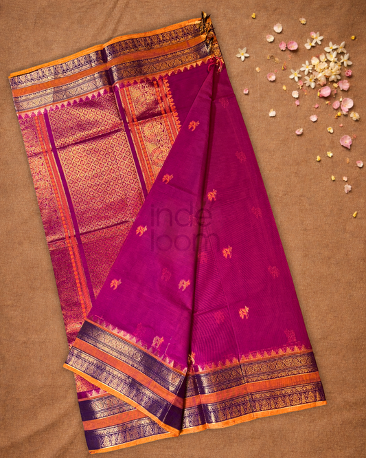 Chettinad Cotton Saree  |  Grape Purple