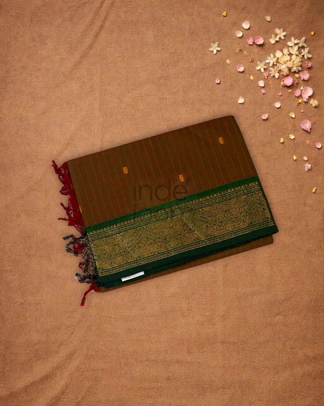 Chettinad Cottton Saree With Brown