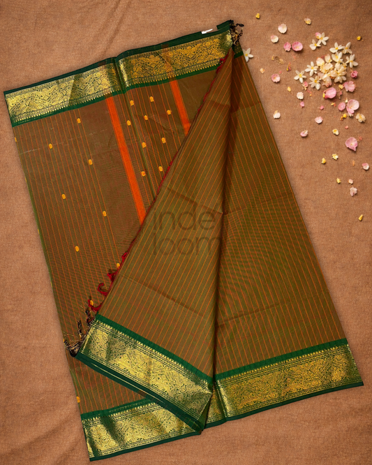 Chettinad Cottton Saree With Brown