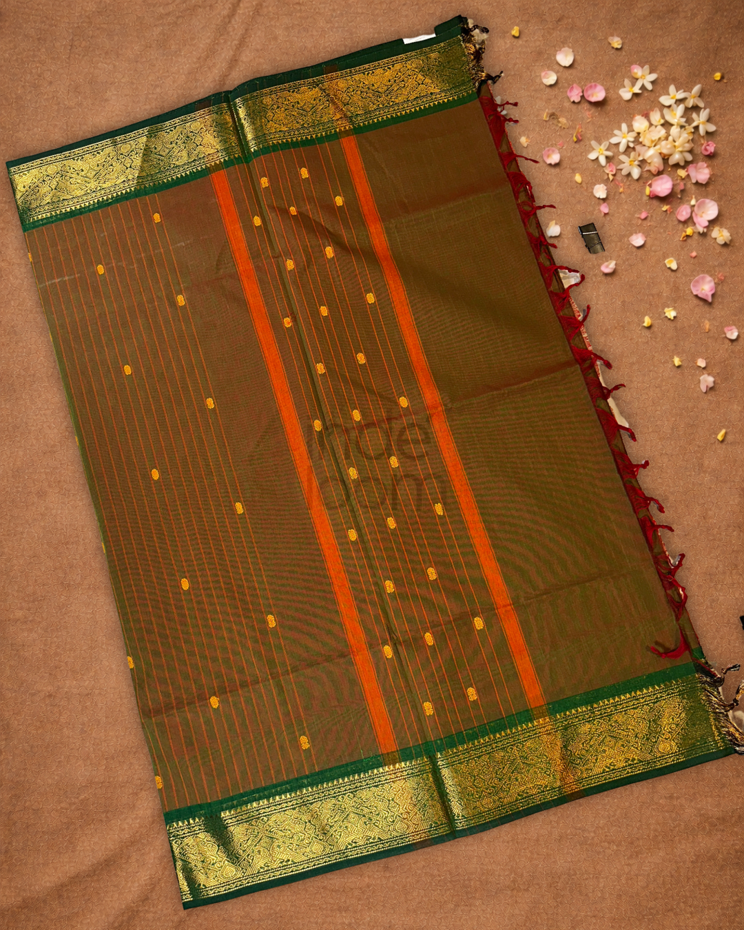 Chettinad Cottton Saree With Brown