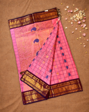 Chettinad Cottton Saree With Baby Pink