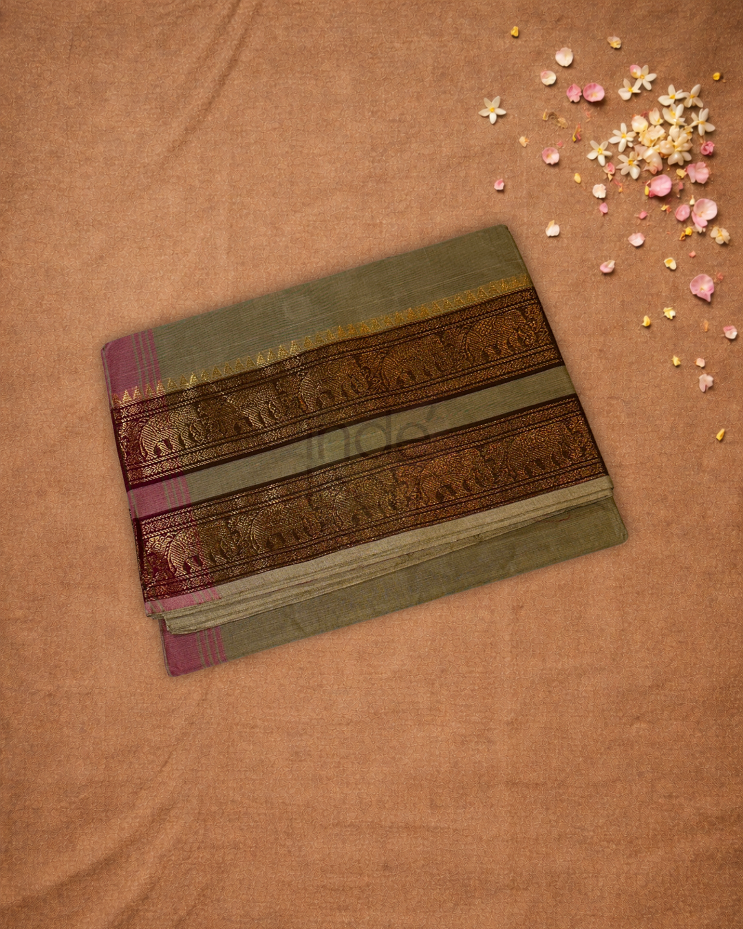 Chettinad Cottton Saree With Grey