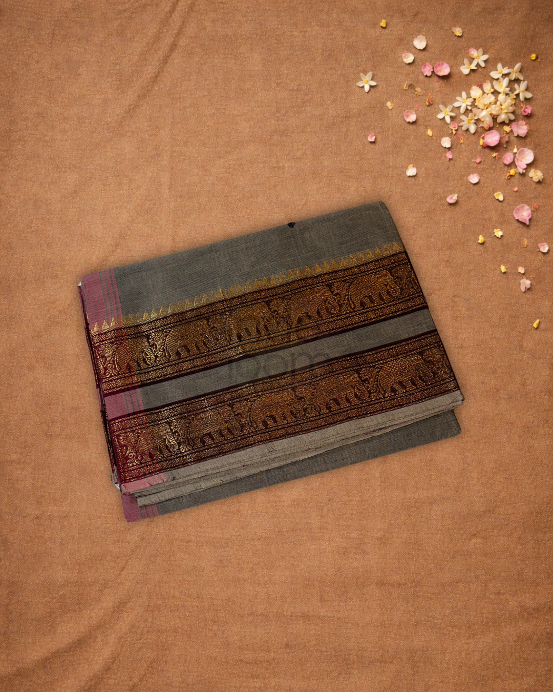 Chettinad Cottton Saree With Grey