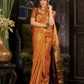 Pure Handloom Korvai Saree | Golden Orange