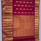 Pure Handwoven Gadwal Silk Saree Blood Red -196