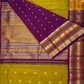 Handwoven Pure Gadwal Silk Saree  |  Olive Green