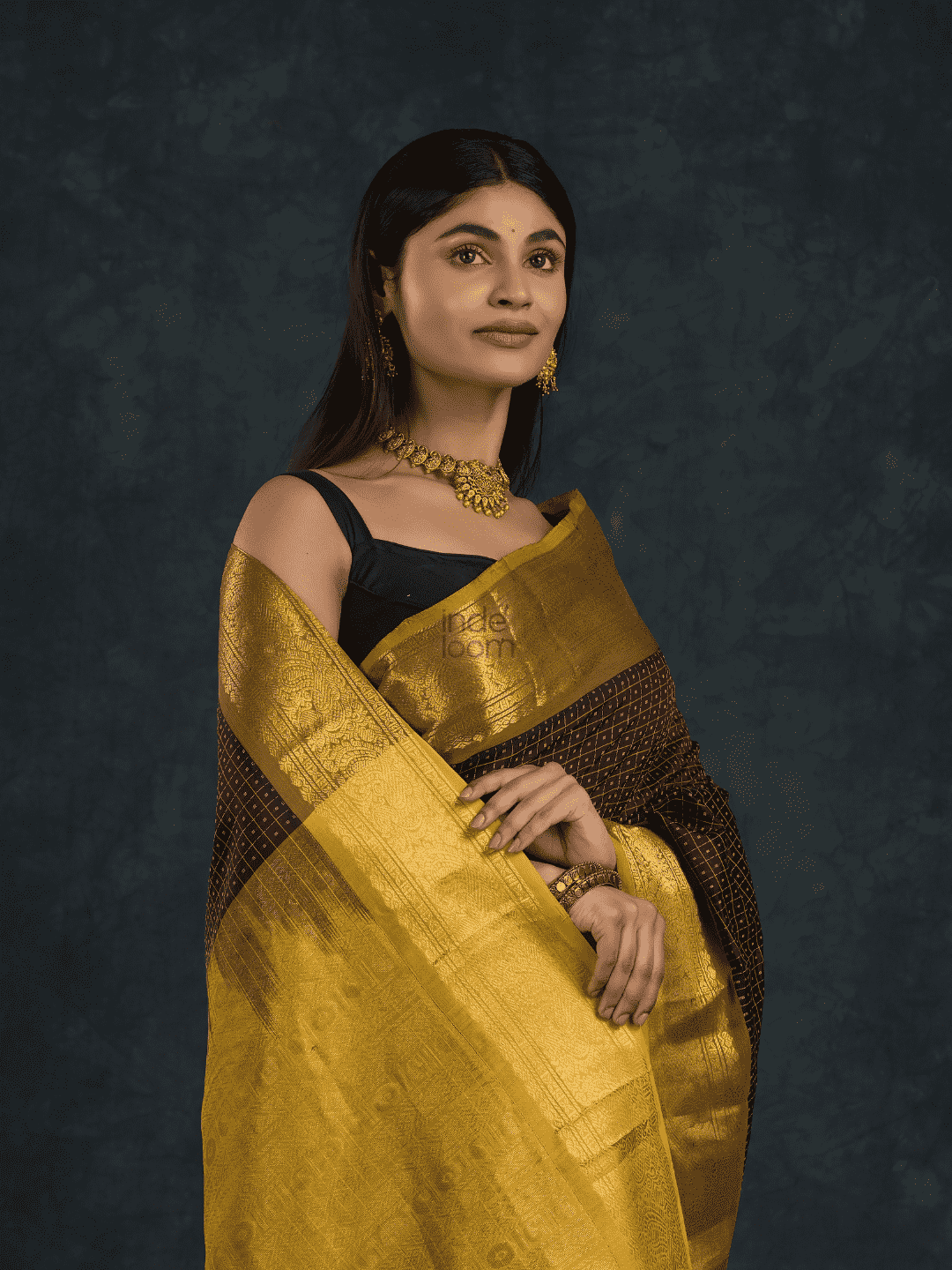 Pure Handloom Korvai Saree | Lakshadeepam | Olive Green