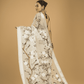 Kota Doria Handpainted Saree With Pearl White - 007 - indeloom