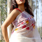 Multi Color Floral Handpainted Pure Silk Organza Saree-002