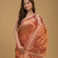 Tissue Silk Jamdani Saree Fire Orange - 041