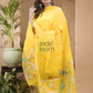 Corn Yellow Jamdani 2-Piece Set Kurti & Dupatta (UNSTITCHED) -654