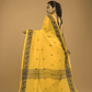 Bright Yellow Jamdani Saree - 035 - indeloom