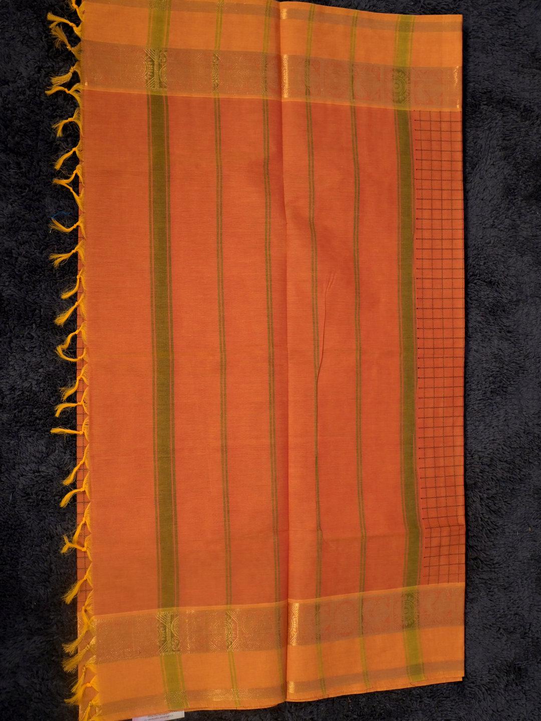 Kanchi Cotton|Tan & Yellow