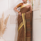 Ajrakh Exclusive Designer Modal Silk in  Coffee Brown -054