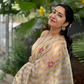 Classic Benarasi Semi Silk Saree | Beige Gold