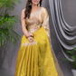Tissue Silk Saree With Golden Yellow - 007