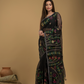 Handwoven Pure Jamdani Muslin Saree  |  Midnight Black