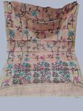 Handwoven Pure Handwoven Pure Muslin Saree  |  Tan Brown