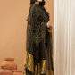 Black with Golden color Jamdani 2-Piece Set Kurti & Dupatta (UNSTITCHED) - 145