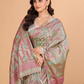 Tissue Jamdani Saree With Shaded Light Olive Green - 112