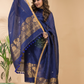 Berry Blue  Cotton Linen 2-Piece Set Kurti & Dupatta (UNSTITCHED) - 119