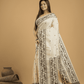 Lace White Tissue Silk Jamdani Saree - 042 - indeloom