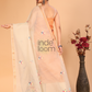 Pure Handloom Tussar Silk Jamdani Dupatta With Beige Brown - 011