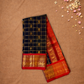 Pure Handloom Korvai Saree | Coal Black