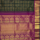 Handwoven Pure Gadwal Silk Saree  | Dark Green