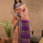Pure Handloom Korvai Saree | Peach Pink