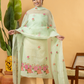 Classic Kota Doria Cotton Unstitched 2-Piece Kurti | Pista Green