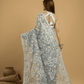 Beige Brown Cotton Silk Jamdani Saree - 028 - indeloom