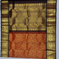 Pure Handwoven Gadwal Silk Saree With Reddish-Brown - 032