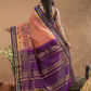 Pure Handloom Korvai Saree | Peach Pink