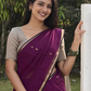 Maheshwari Silk Cotton Saree – Festive Elegance | Burgundy Plum