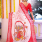 Cotton Linen Saree With Snow White - 114