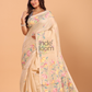 Tussar Silk Jamdani Saree With Pale Brown - 139