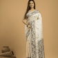 Lace White Tissue Silk Jamdani Saree - 042 - indeloom