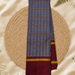 Handwoven Pure Gadwal Silk Saree  | Slate Grey