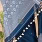 Navy Blue Muslin Cotton X Baluchari 2-Piece Set Kurti & Dupatta (UNSTITCHED) - 120