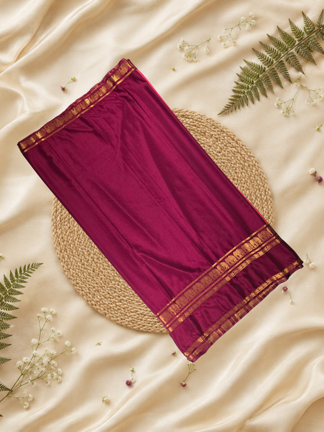 Mysore Silk Saree With Baby Pink