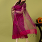 Handwoven Jamdani Muslin Unstitched 2-piece Kurti | Fuchsia Pink
